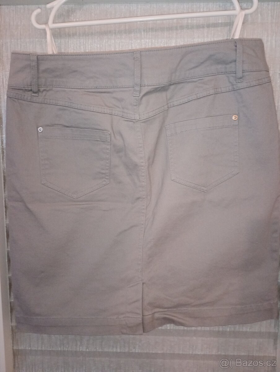 Šedá nová džínová sukně BPC vel.44 - 4