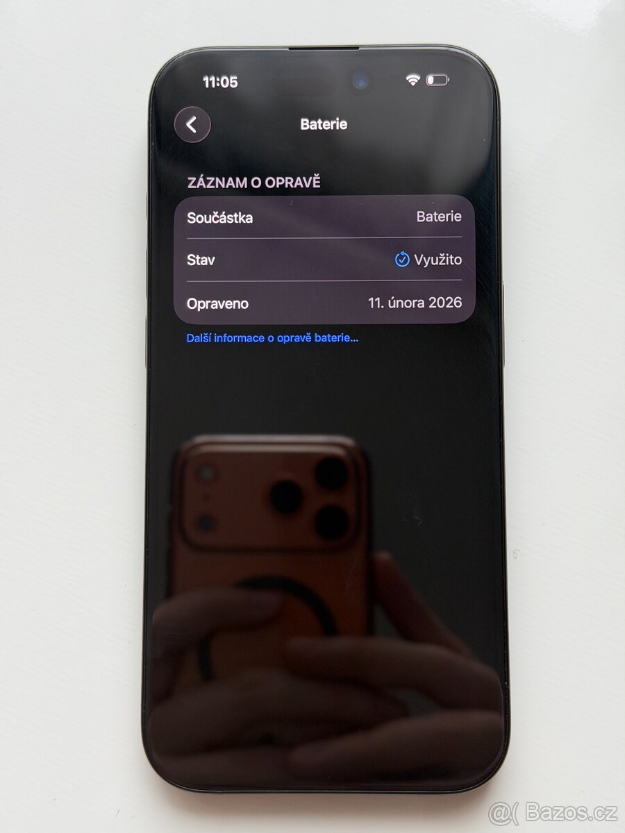 iPhone 15 Pro 256GB Černý, Baterie 100% - 4