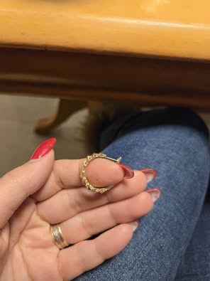 Náušnice +prstýnek 585 zlato vel.17 - 4