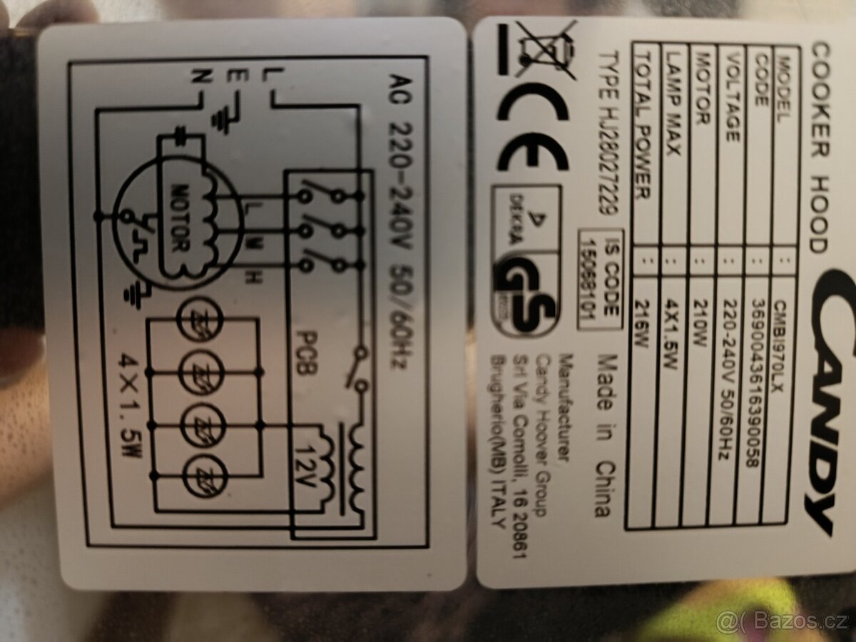 Ostruvkova digestoř Candy odsavač par - 4