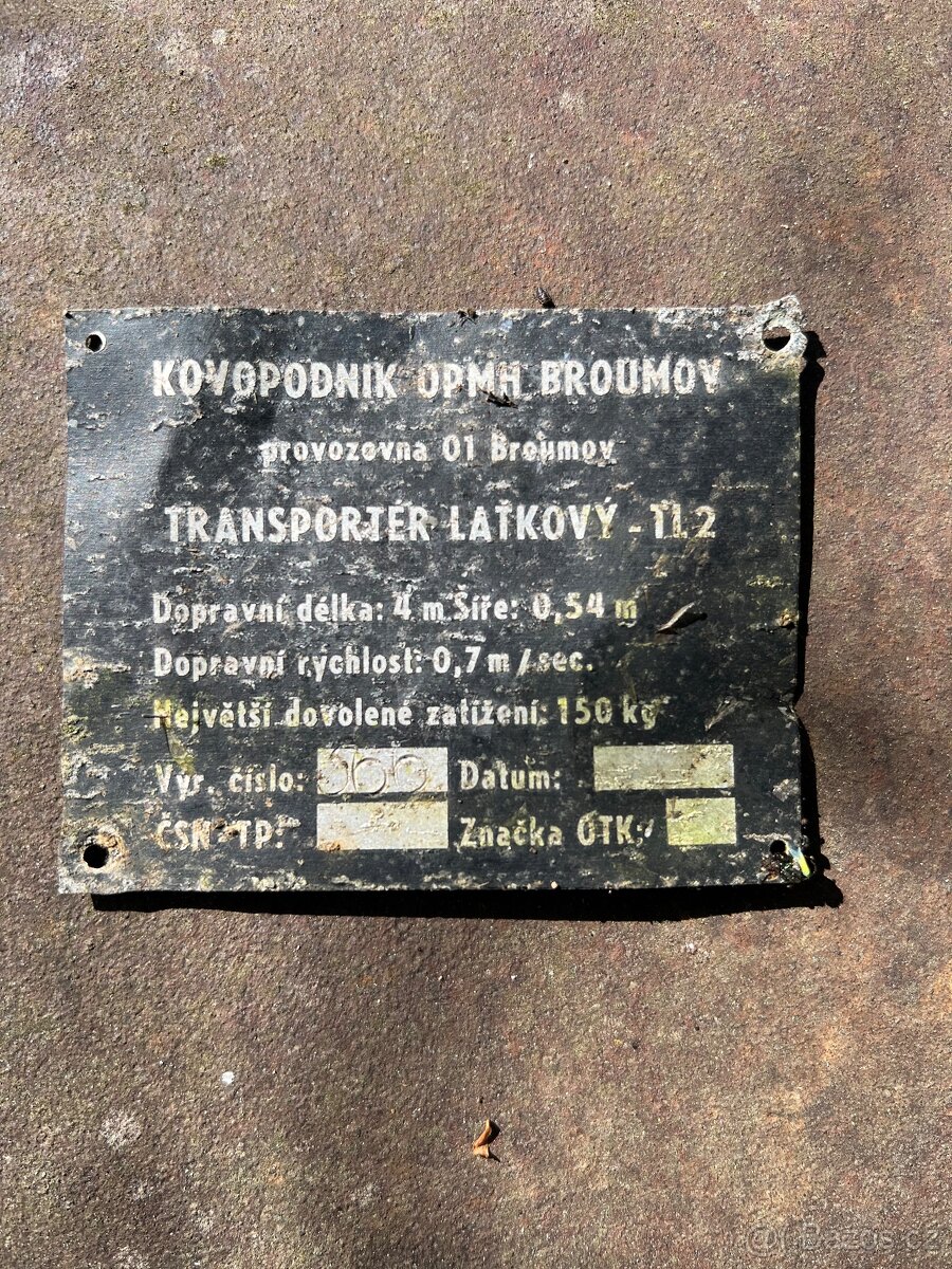 Laťkový dopravník 4m - 4