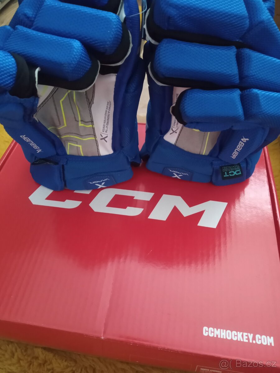 modré Hokejové rukavice Bauer Vapor Hyperlite sr .14 - 4