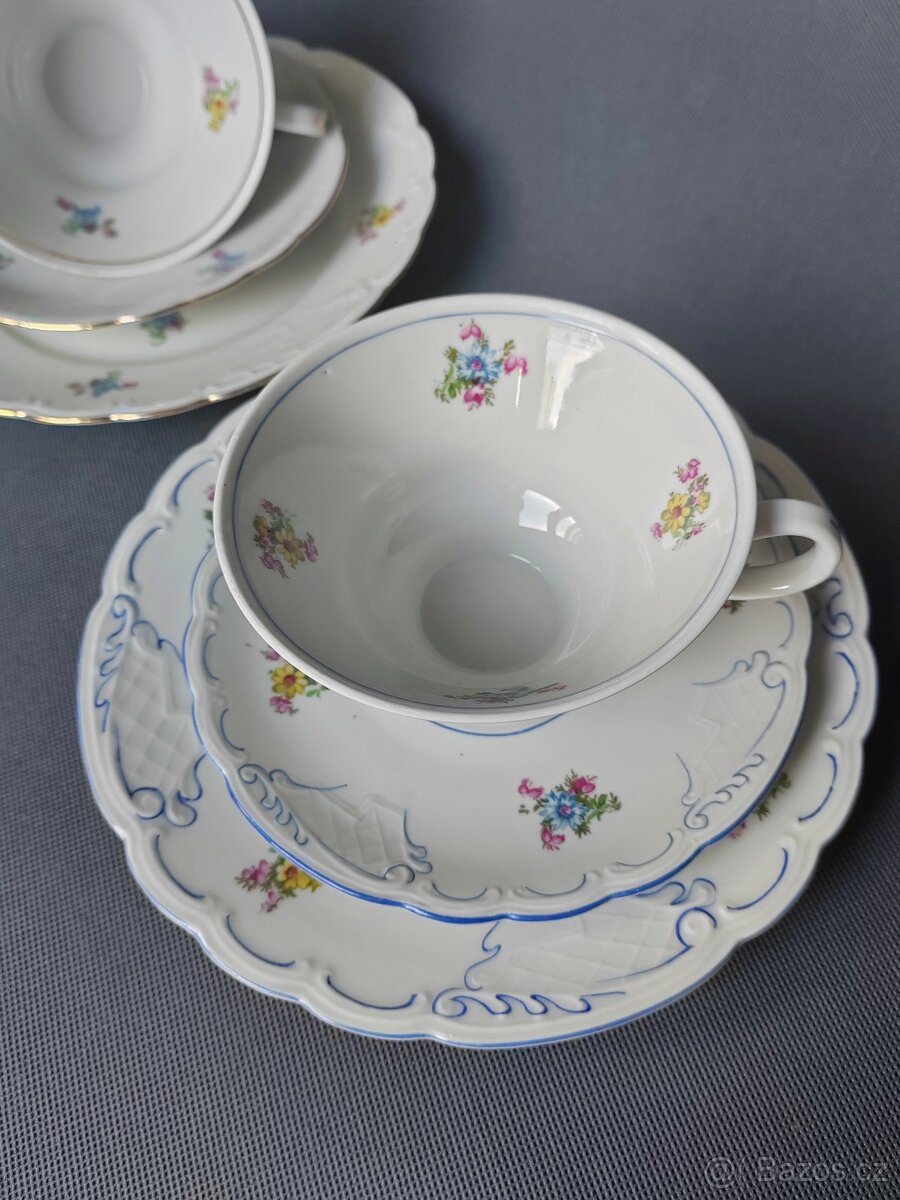 Elegantní porcelánový čajový trio od Carl Alberti 1930-1953 - 4