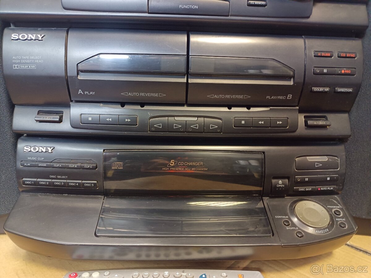 SONY věž HCD-N355 , pětidisk,rádio, double deck, zesilovač. - 4