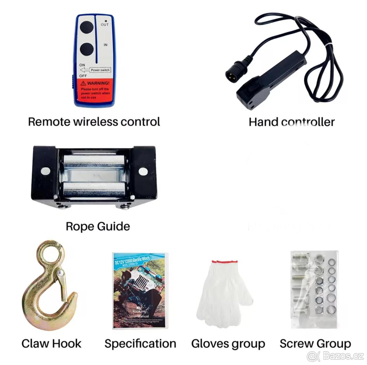 Elektrický naviják Roomark 12000lbs, 5,5T 12V - 4