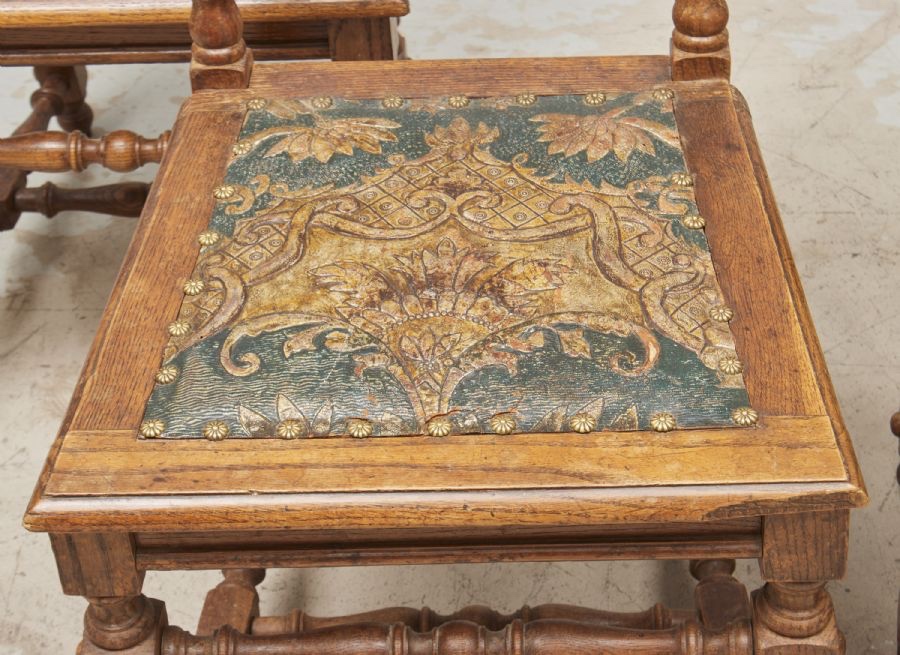 4 x zidle dub tlacena kuze - AKCE - 4