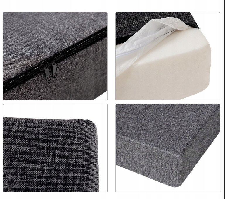 Zahradní polštář na houpačku Costway 120 × 60 × 15 cm – šedý - 4