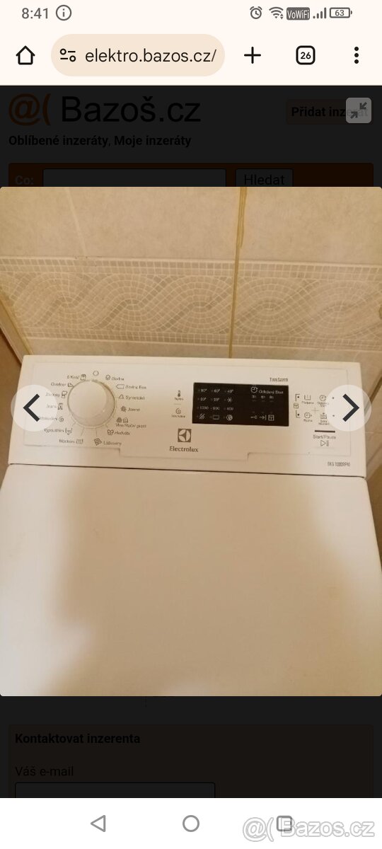 Vrchem plněná pračka Electrolux - 4