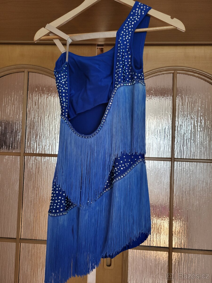 Společenské šaty na latinu - modré - 4