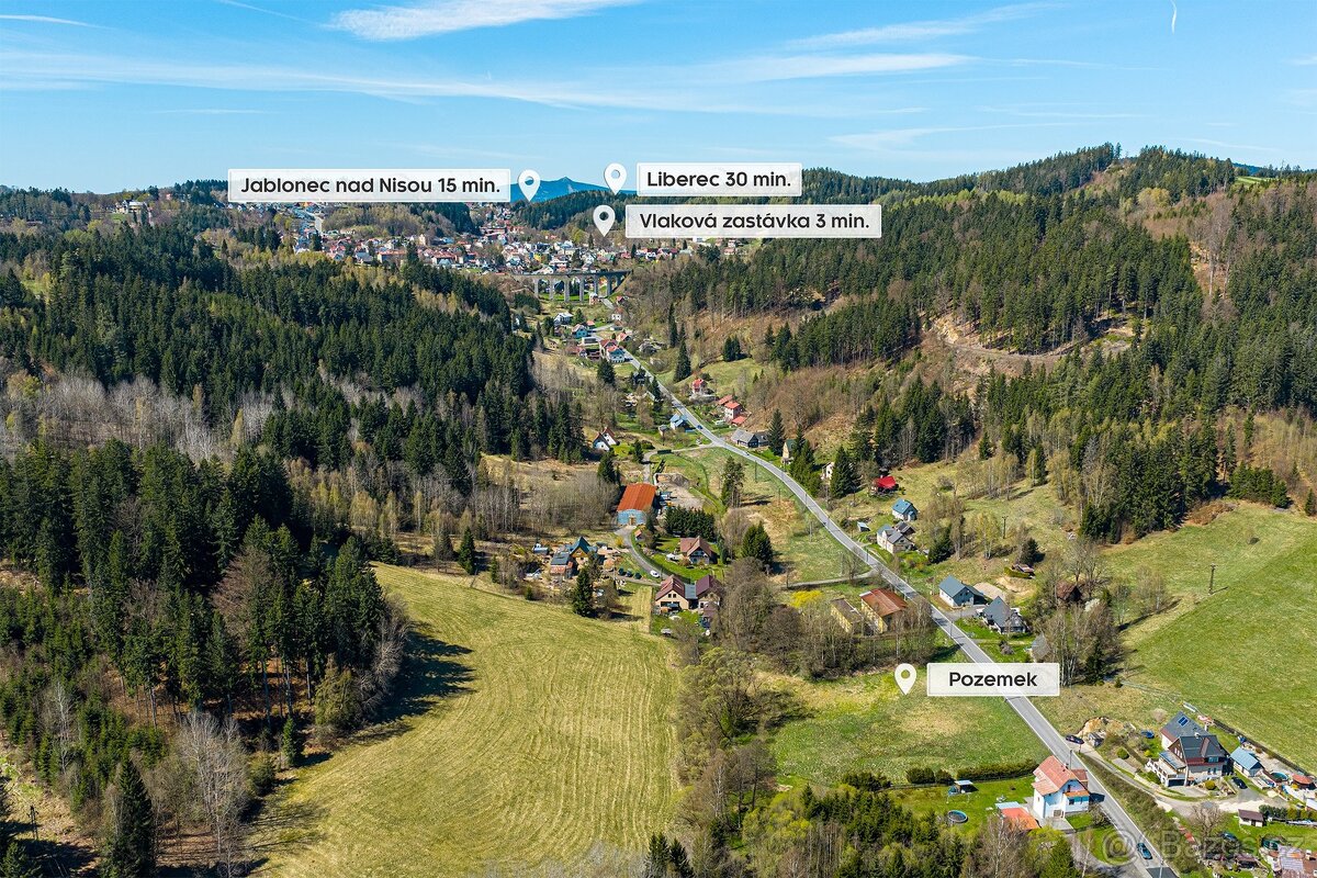 Prodej stavebního pozemku 6 921 m², Smržovka, ev.č. 06901 – pohled 4