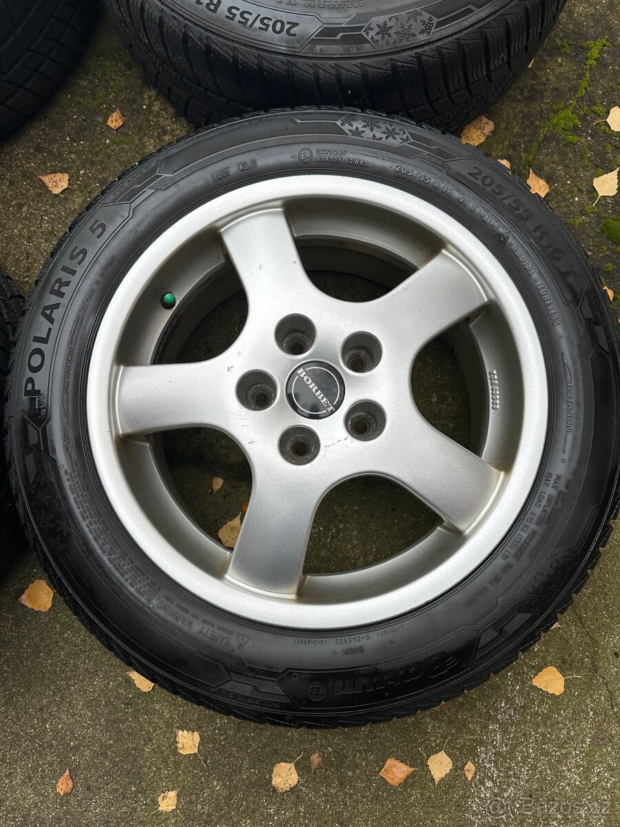 Alu kola Borrbet 5x122 r16, zimní pneu 205/55/16 - 4
