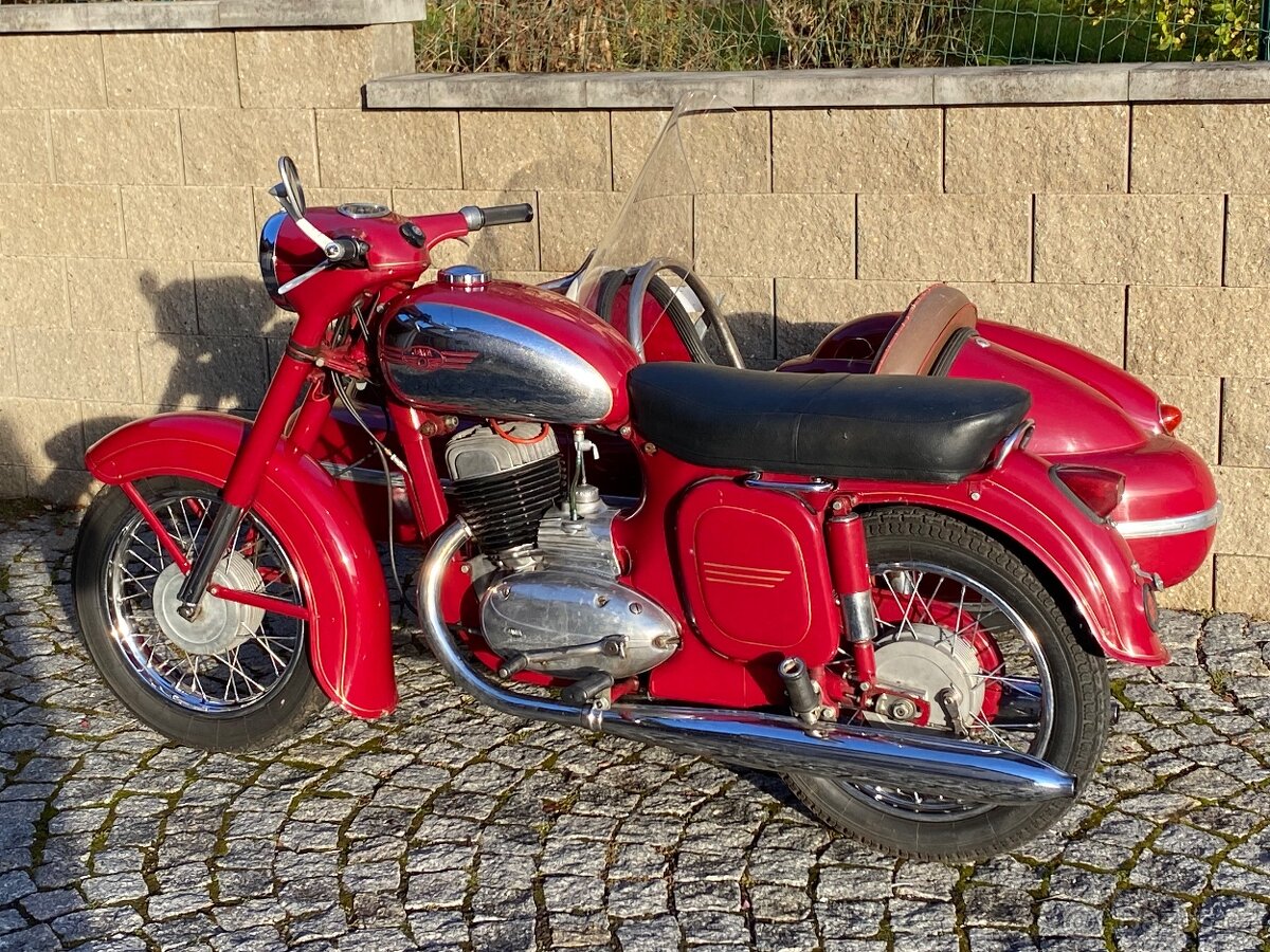 Jawa 250 panelka , Velorex sidecar - 4