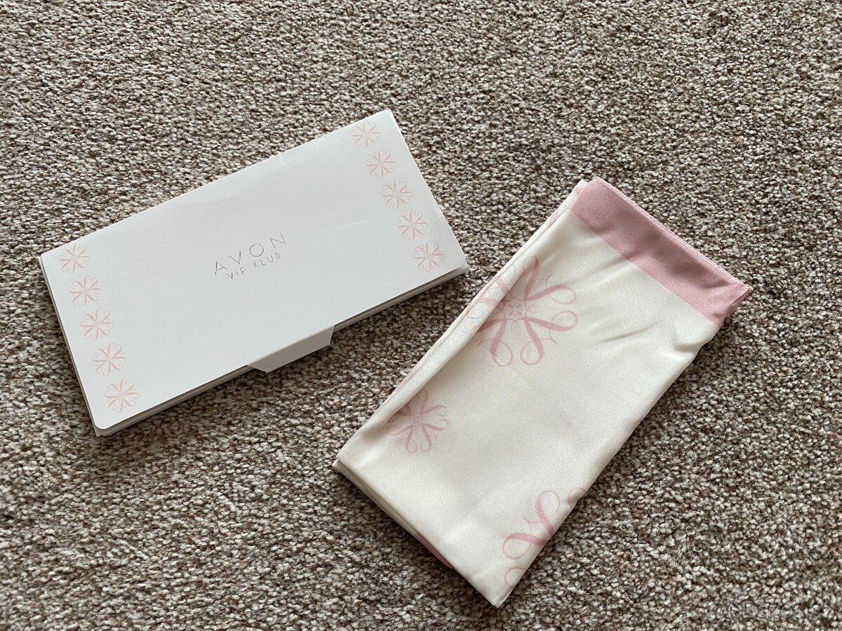 Nový dámský šátek Avon z hedvábí - decentní vzor, orig. bal. - 4