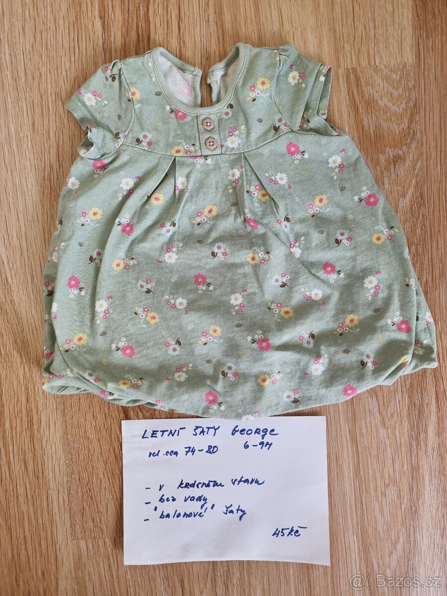 dívčí šaty vel 74-80 / 6-12M - 4
