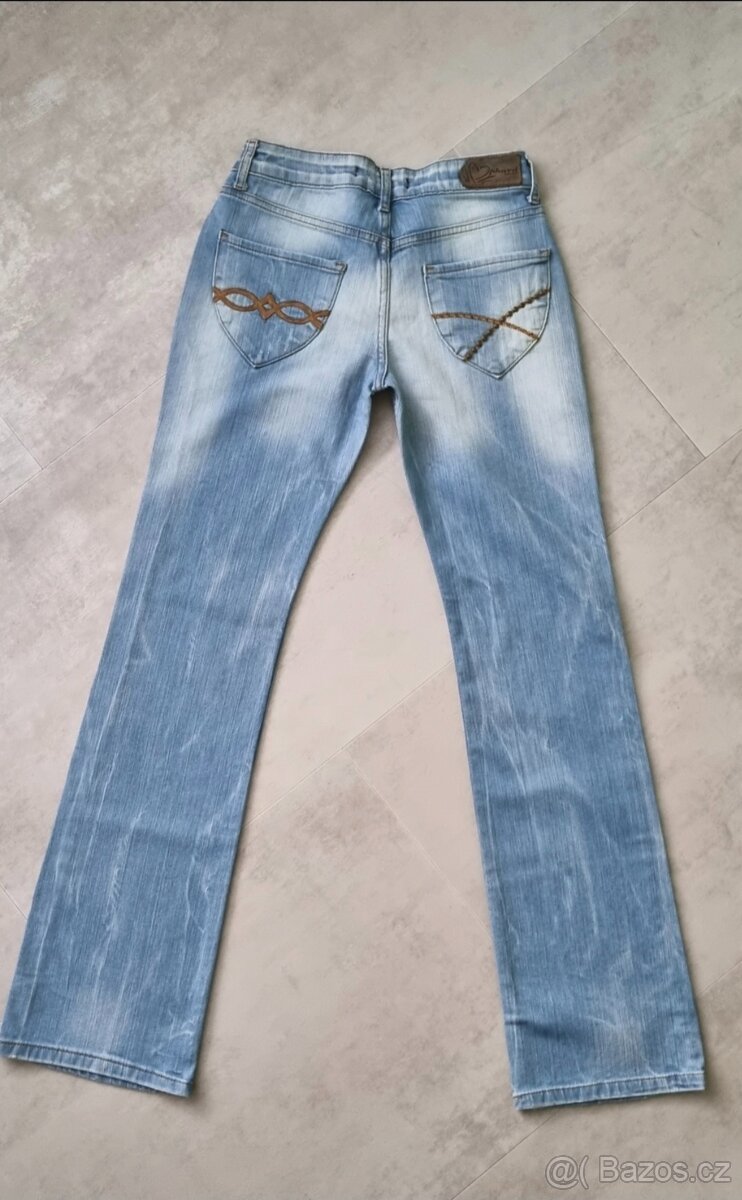 Světlemodré dámské džíny Phard - 4