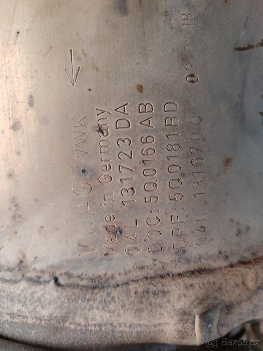 DPF filtr 1.6 TDi č. 04L131723 DA VW Škoda Seat - 4