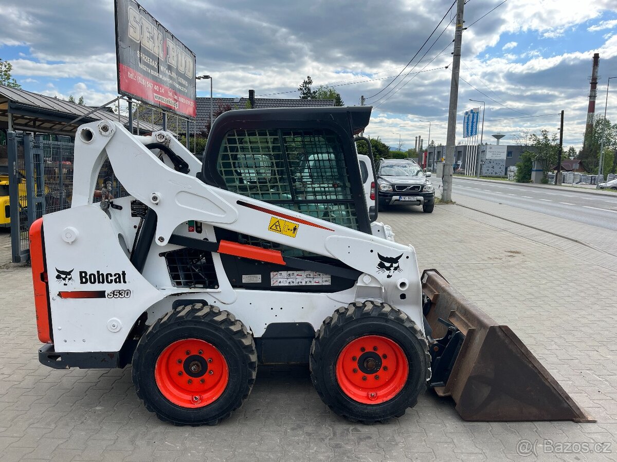 Nakladač smykovy Bobcat S530, nové pneumatiky UNC, CAT, - 4
