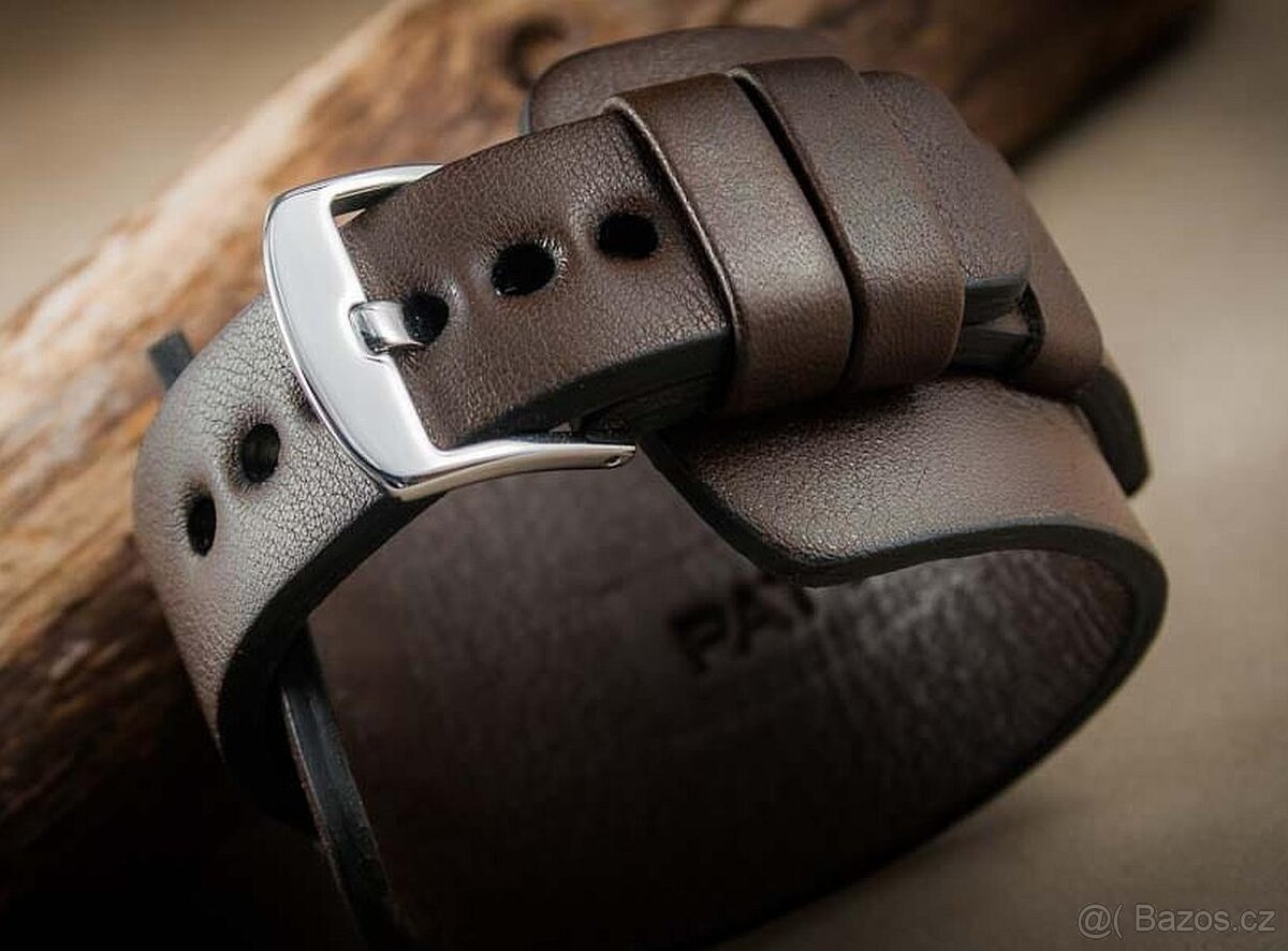 Kožený široký řemínek č.12 k hodinkám - 4