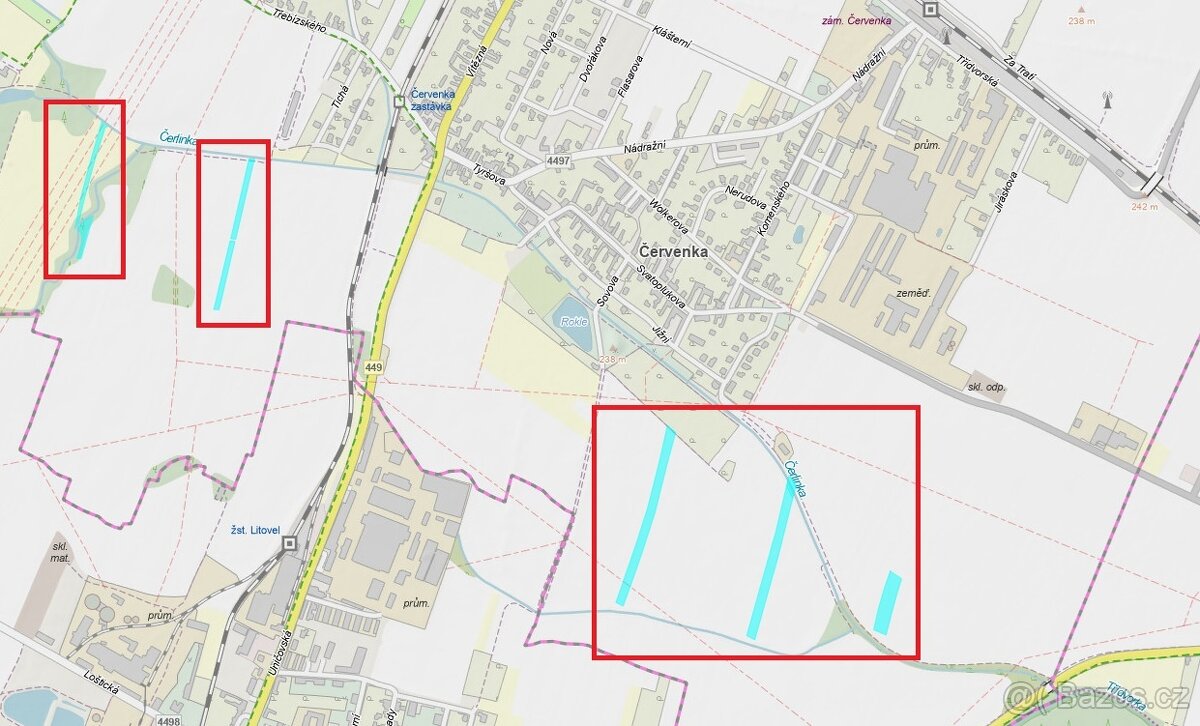 Prodej polí nedaleko obce – 2,3 ha – kú Červenka - 4