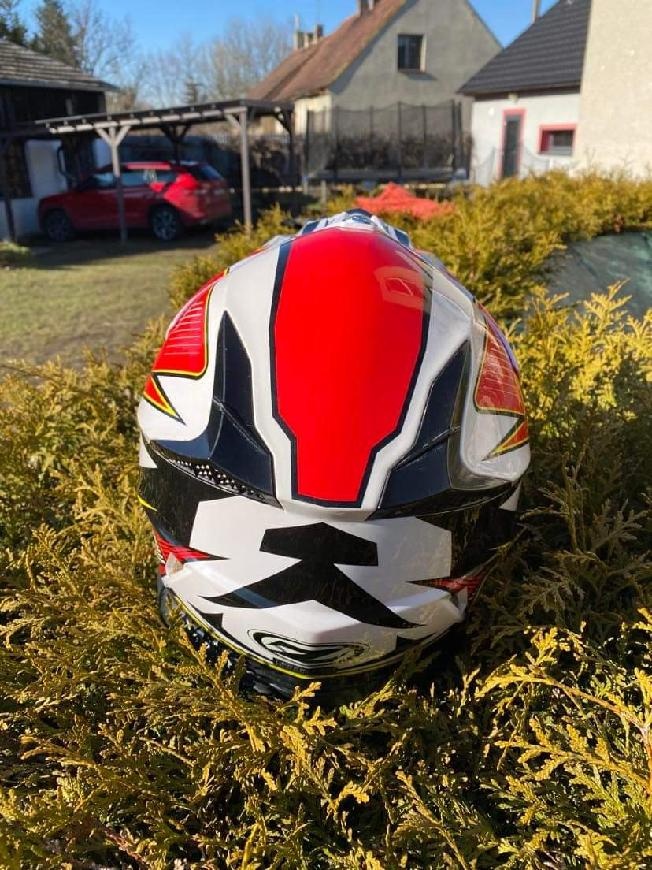 PŘILBA CROSS ZED YL 51/52 cm ČERVENÁ - 4