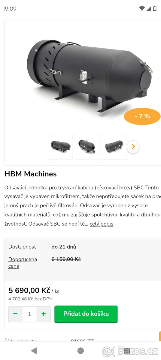 Odsávač pro pískovací boxy - 4