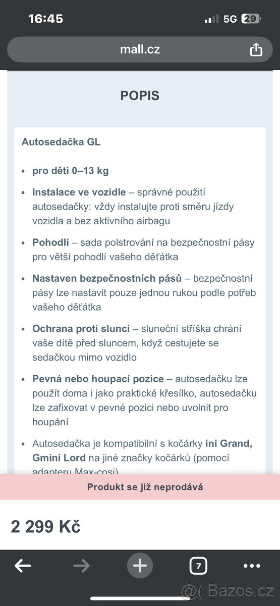 Dětská autosedačka (vajíčko) - 4