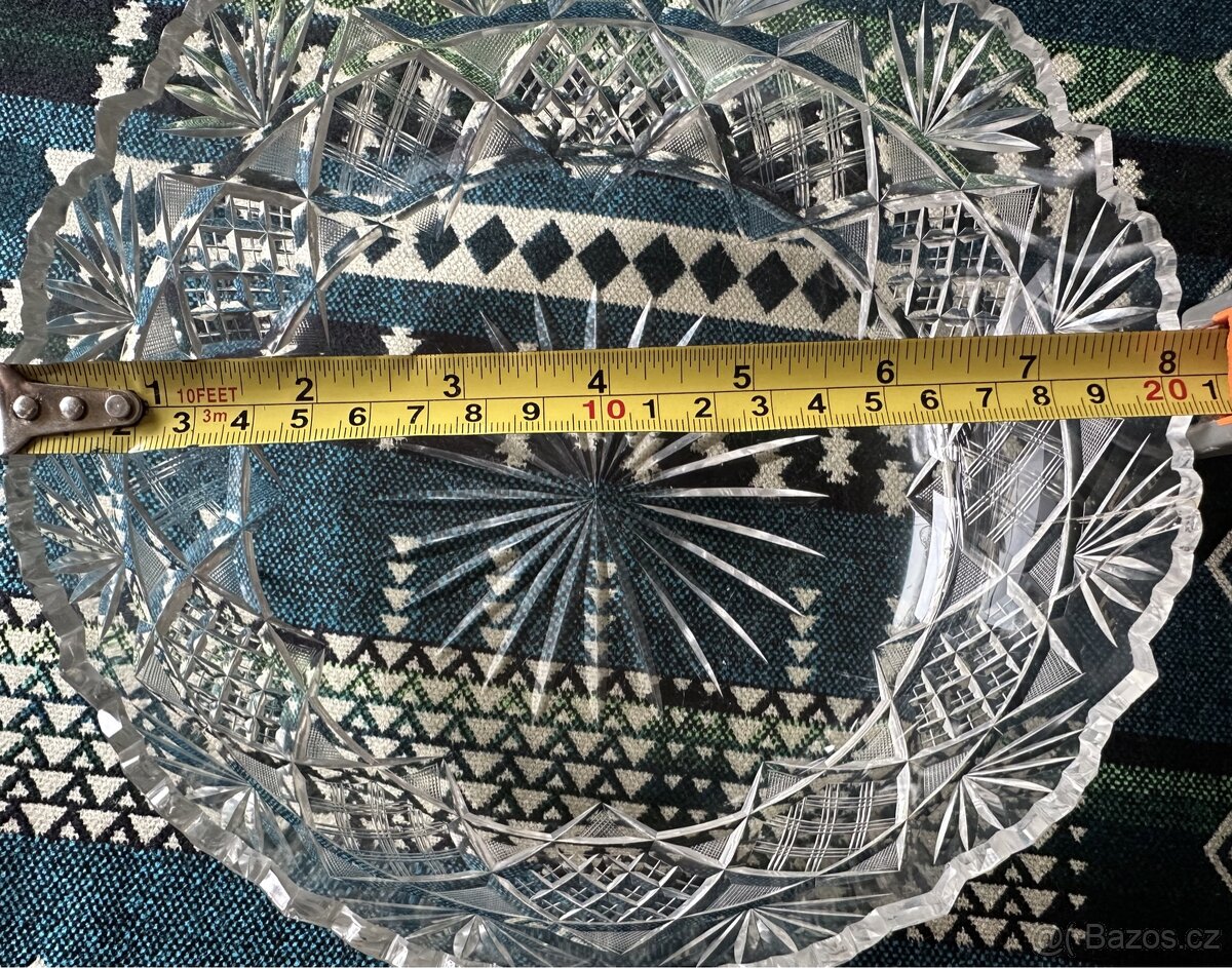 Moc pěkná velká broušená mísa top stav - 4