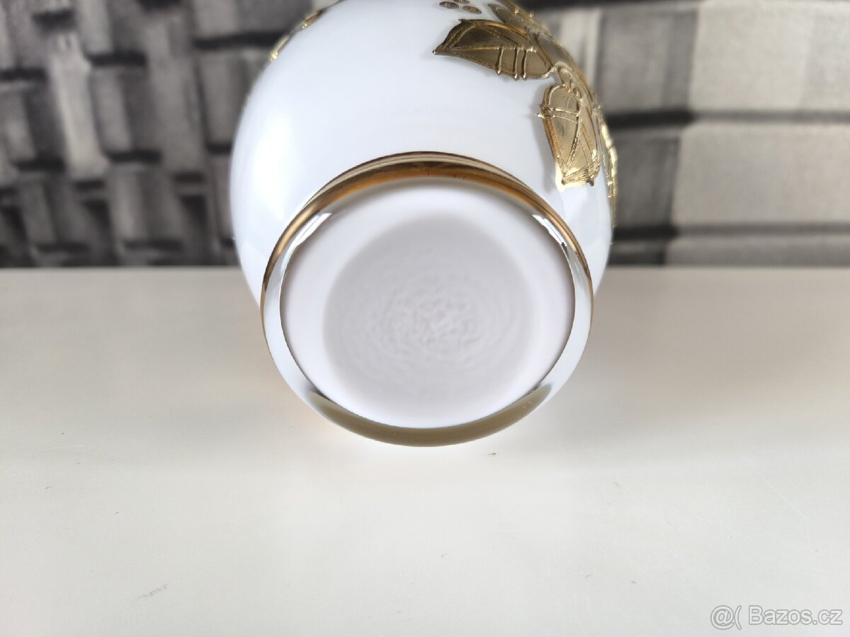 Starožitná váza - zlaté růže - 4