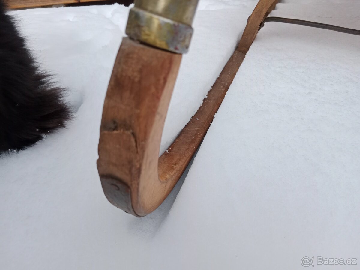 retro dětské sáně 4x - 4