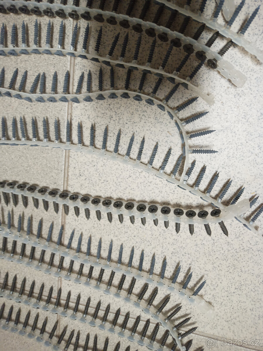 1000ks Páskované šrouby pro sádrokarton /kov pro vrtačky - 4