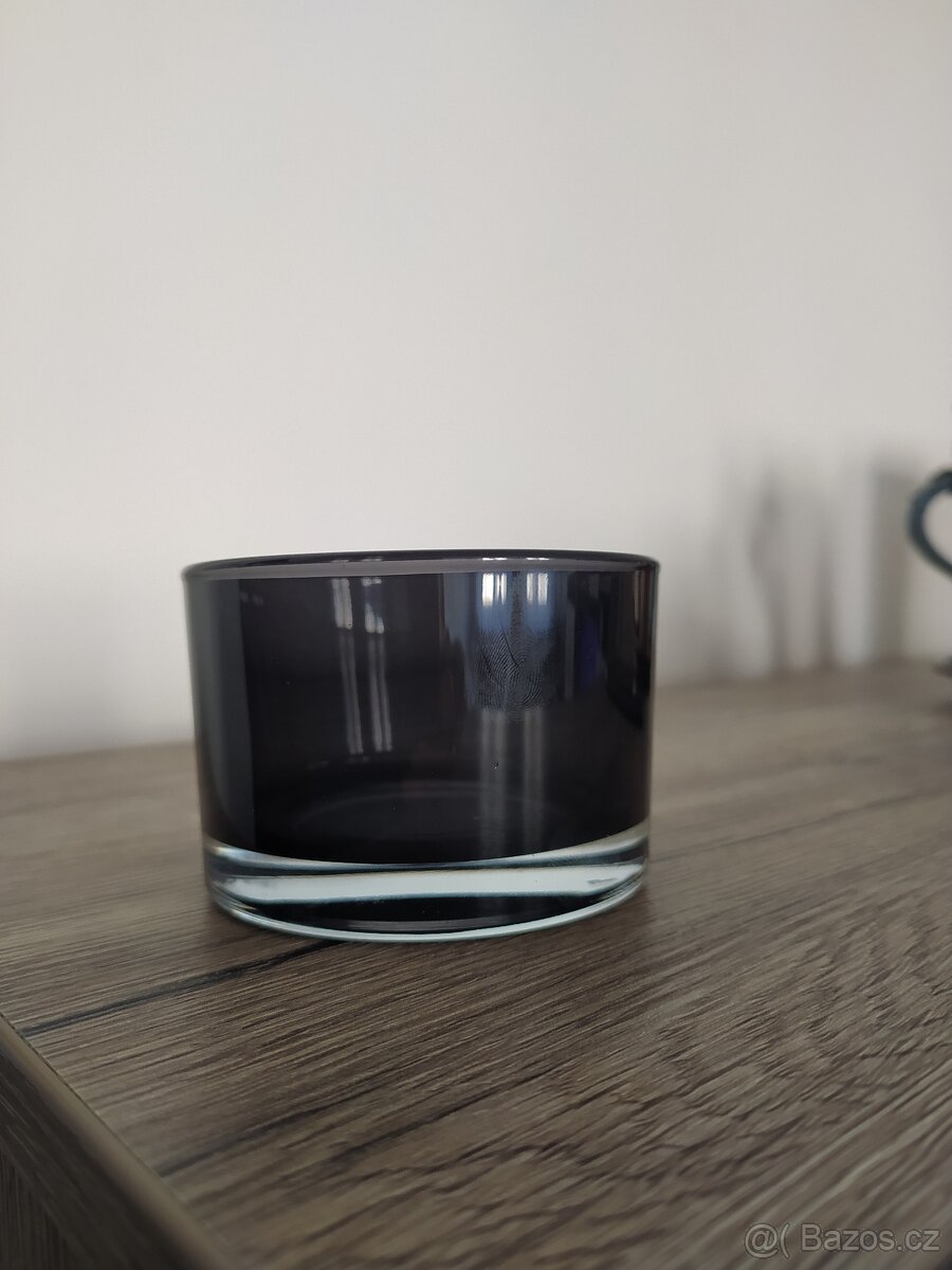 Svícen kouřové sklo - 4