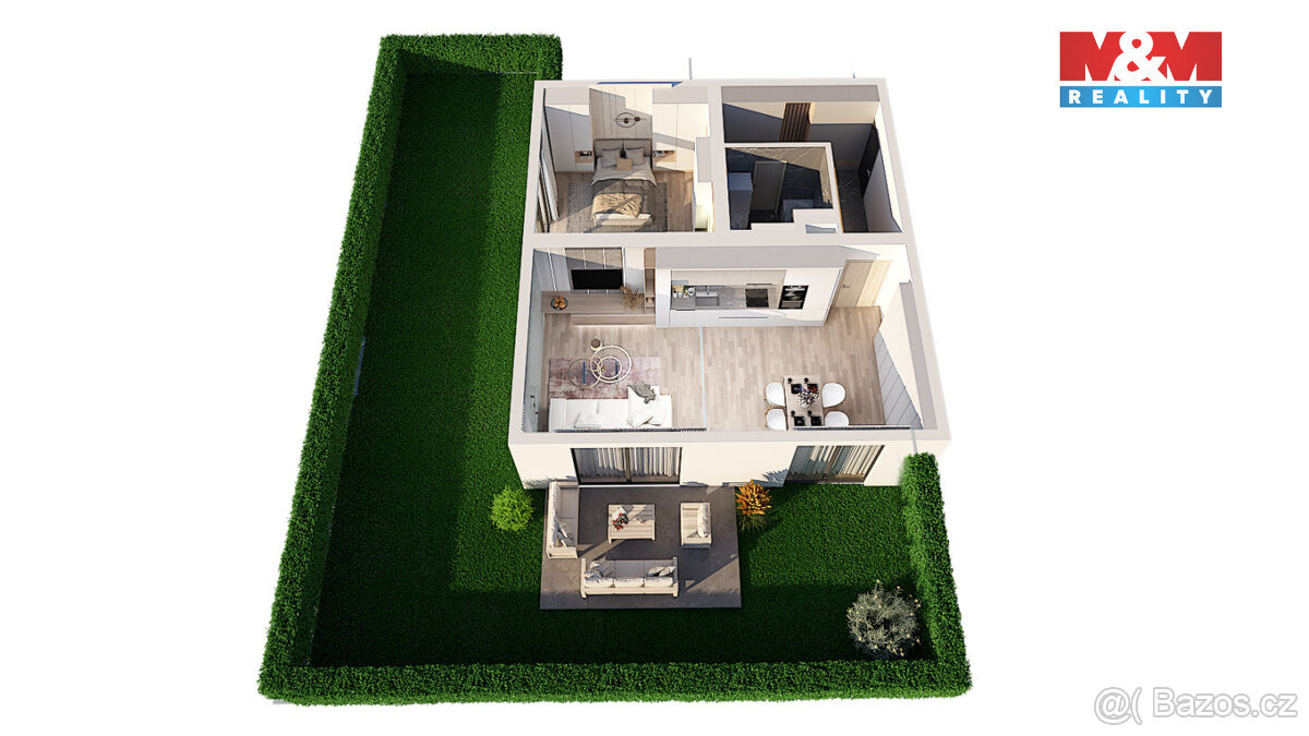Prodej bytu 2+kk 67 m² + zahrada 118 m² Plzeň, ul. Na Průhon - 4