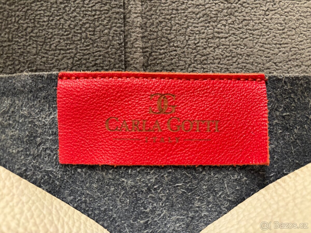 Tříbarevná kožená Carla Gotti kabelka - 4