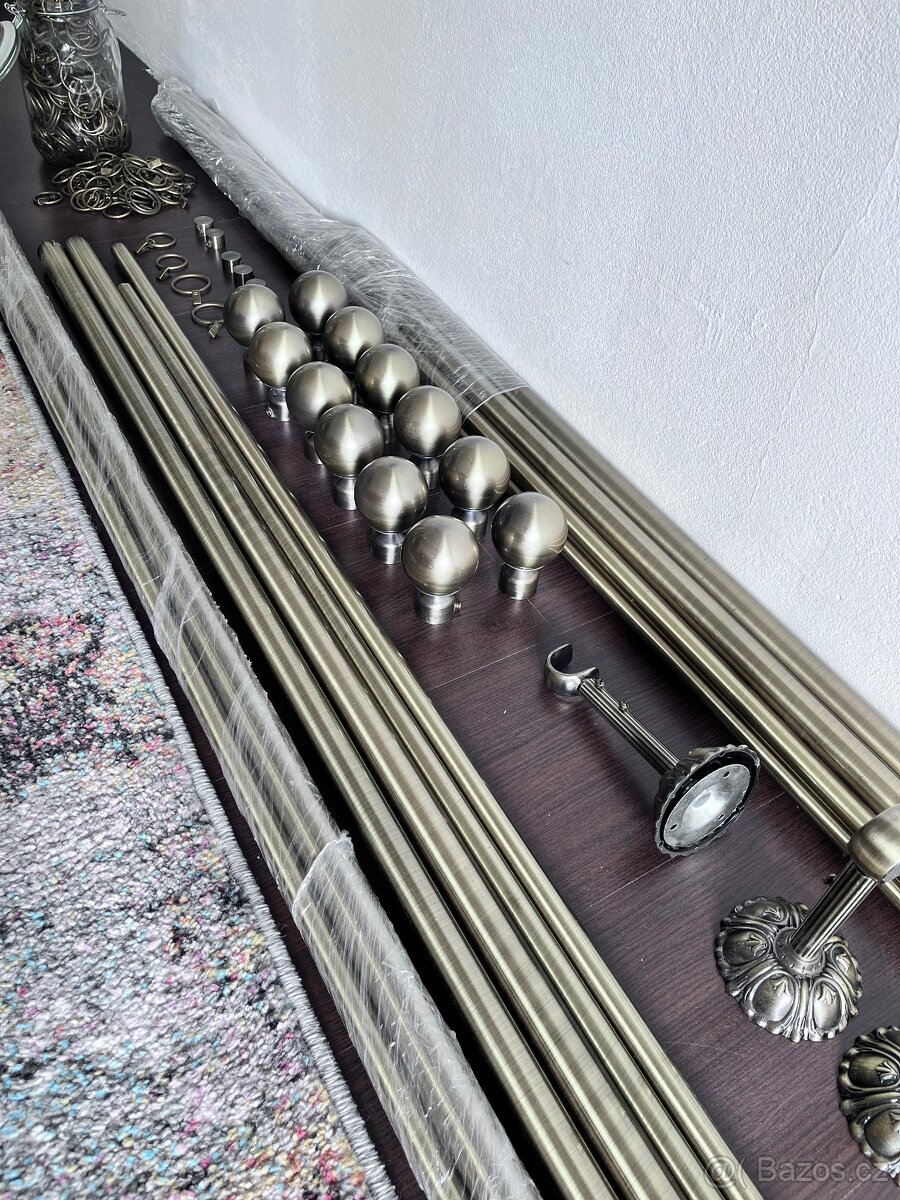 Set mosazných garnýží – 7 kompletních sad - 4