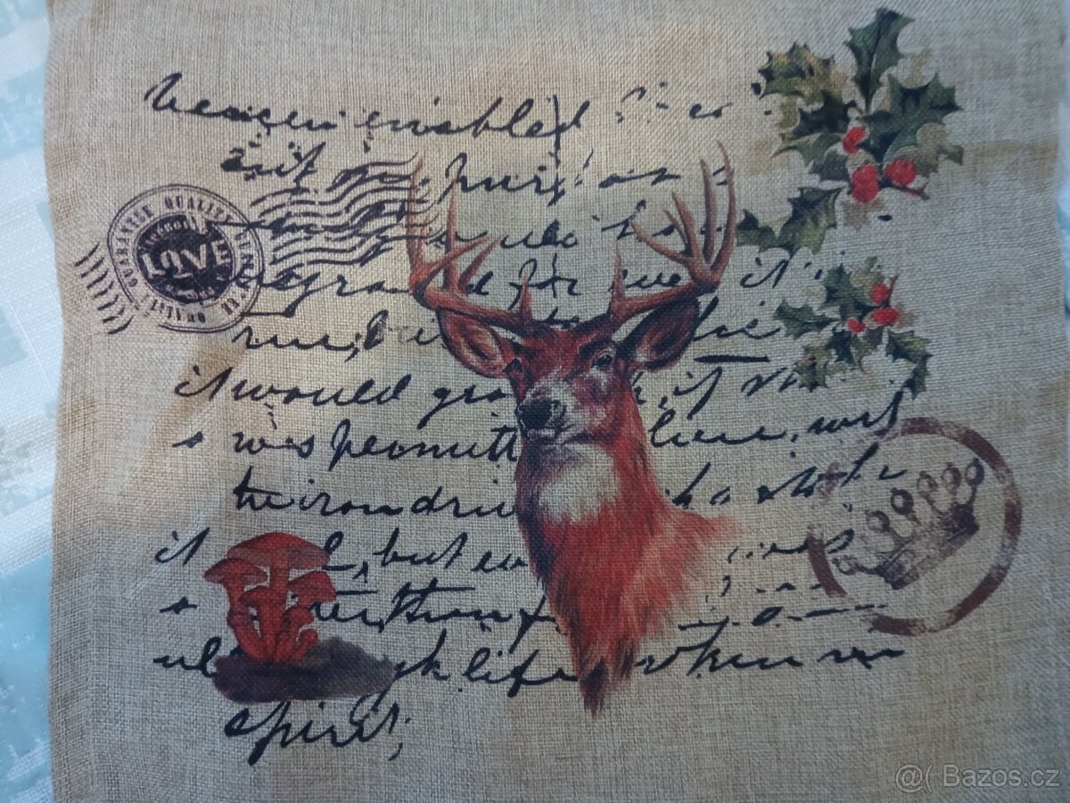 Gobelínový vánoční + myslivecký ubrus vánoční - 4