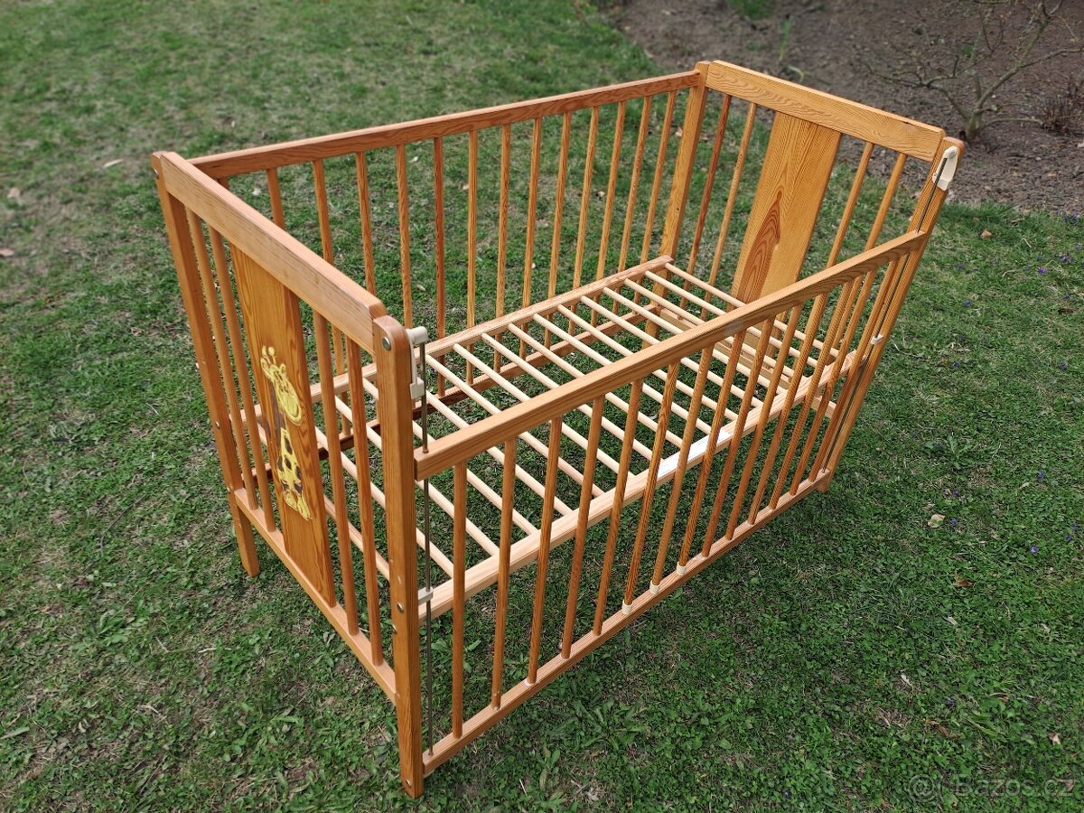 Dětská postýlka 124x64 cm s matrací - 4