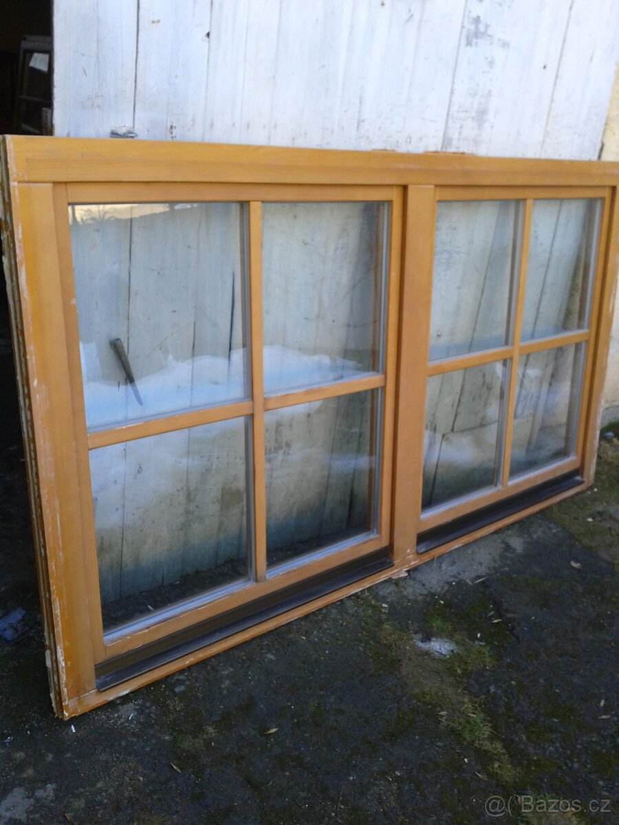 Dřevěné okno 224 x 123 cm - 4