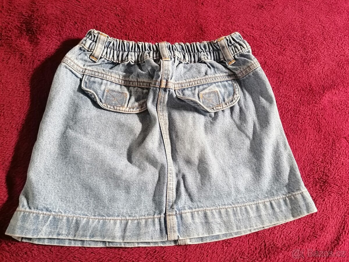 Riflová sukýnka, vel. 116 /122 - 4