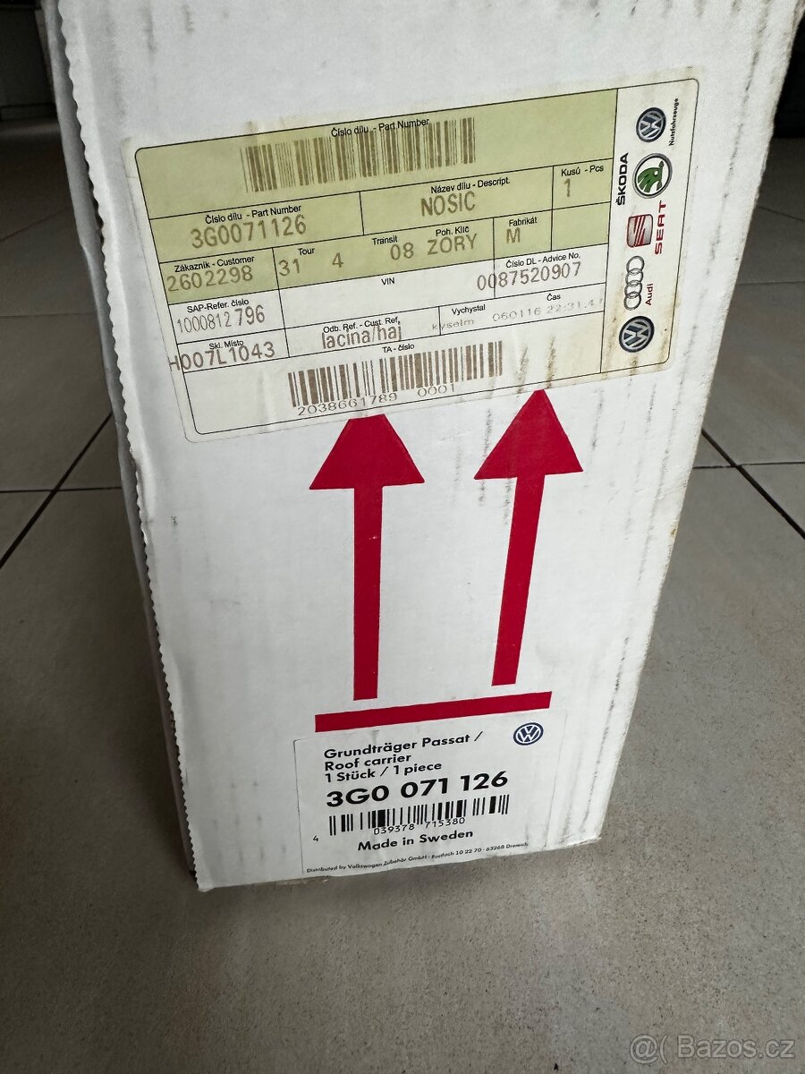 Originál střešní příčníky VW Passat B8 sedan - 4