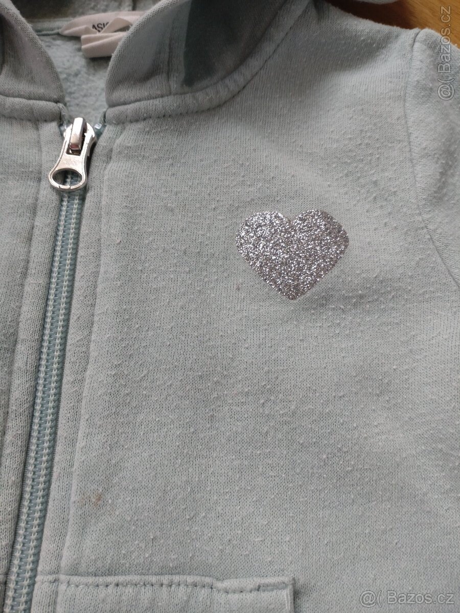 Mikiny 2ks, tyrkys.+růžová (98/104) - 4