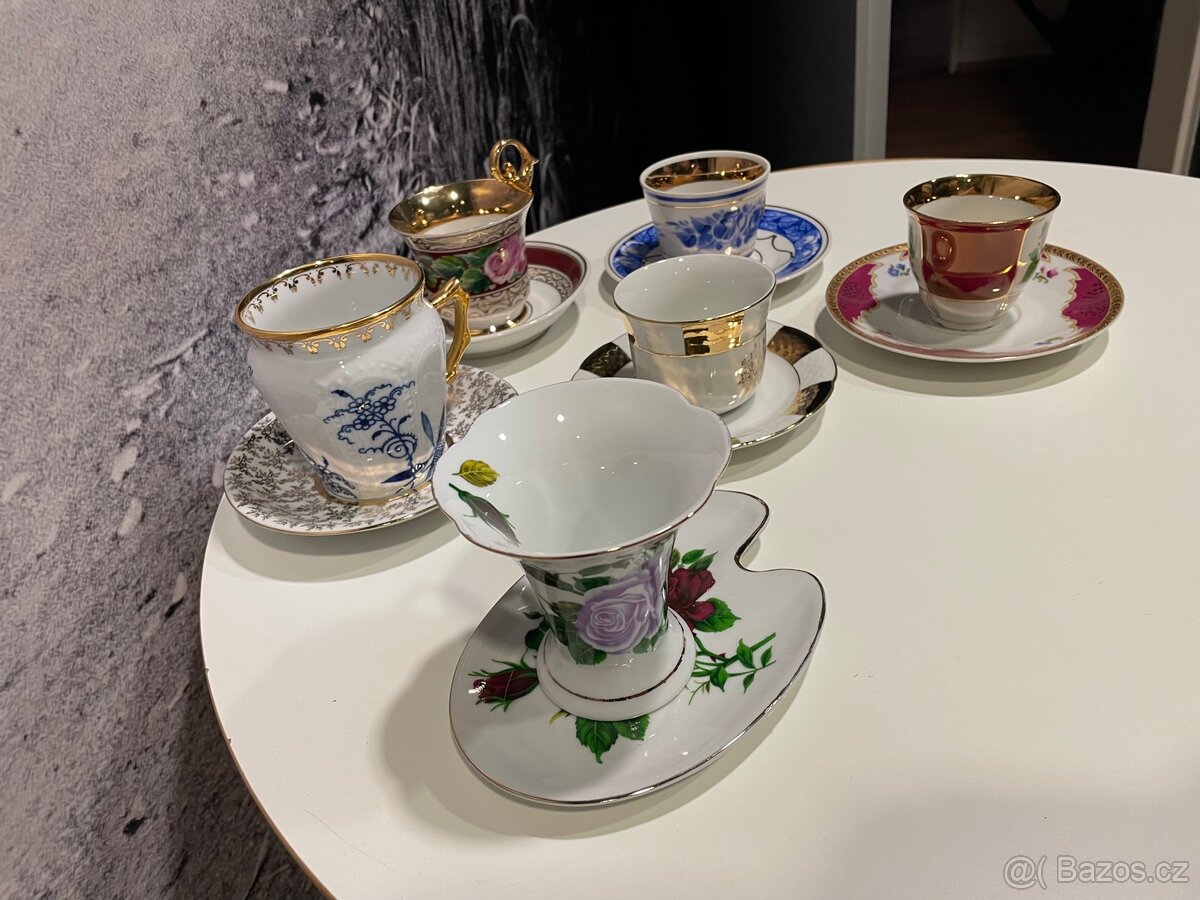 Porcelánové šálky s podšálky - 4