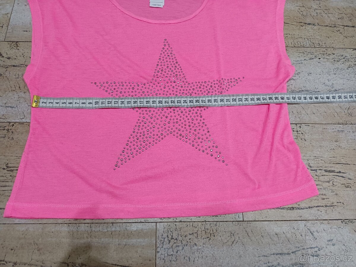 Dívčí triko, tílko, crop-top vel. 158/164 - 4