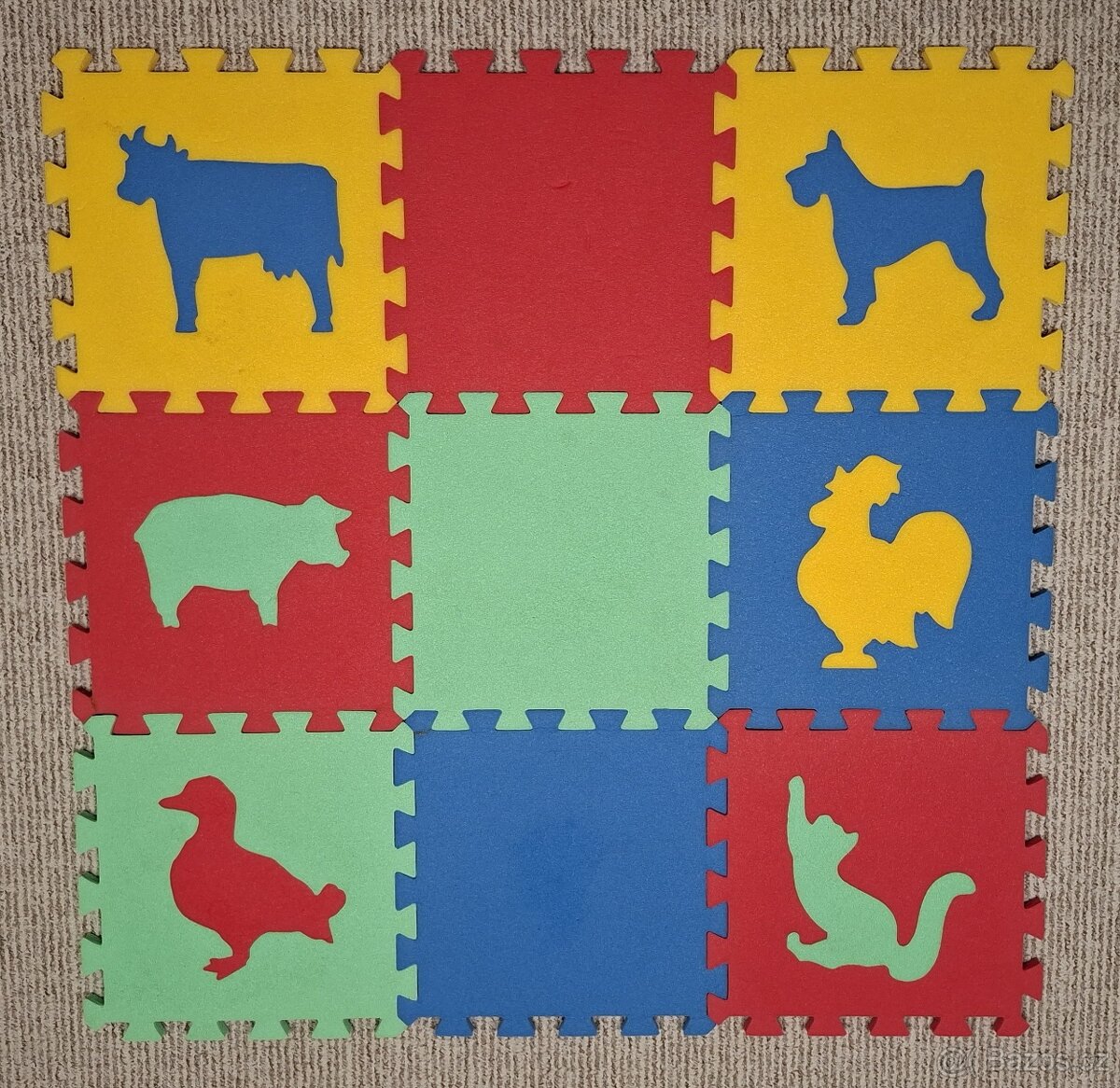 Pěnové puzzle zvířátka + doprava - 4