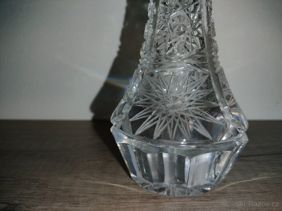 Broušená vázička 21 cm - 4