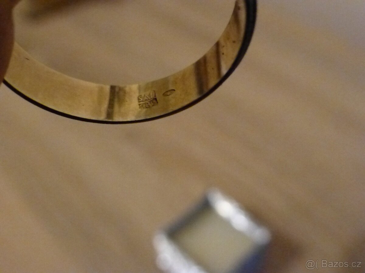 pánský zlatý snubní prsten - 4