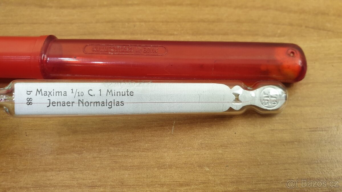 MINUTOVÝ RTUŤOVÝ TEPLOMĚR LÉKAŘSKÝ, RYCHLOBĚŽKA - 4