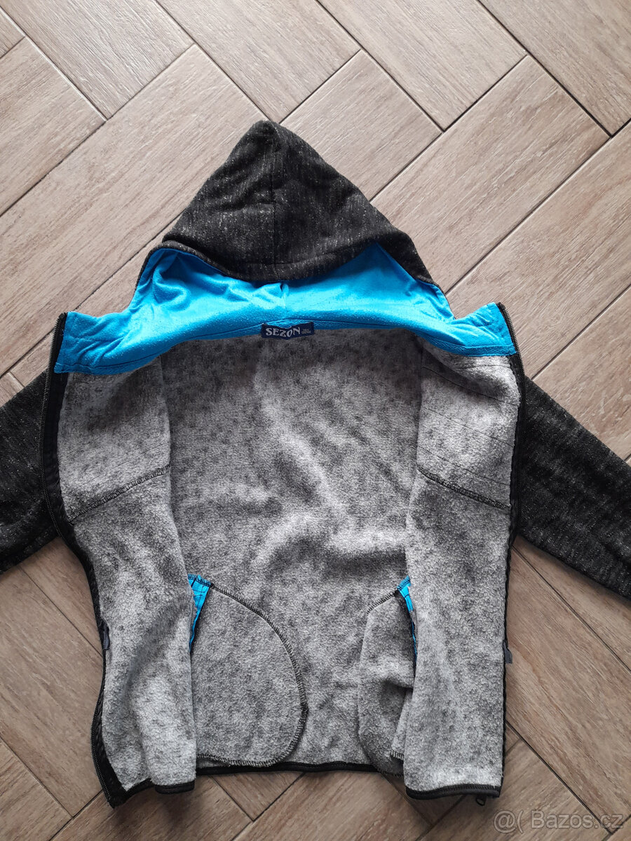 Chlapecká mikina s kapucí zn. Sezon, vel. 134/140 - 4