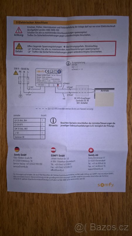 SOMFY Power 24V DC Flush - trafo - 4