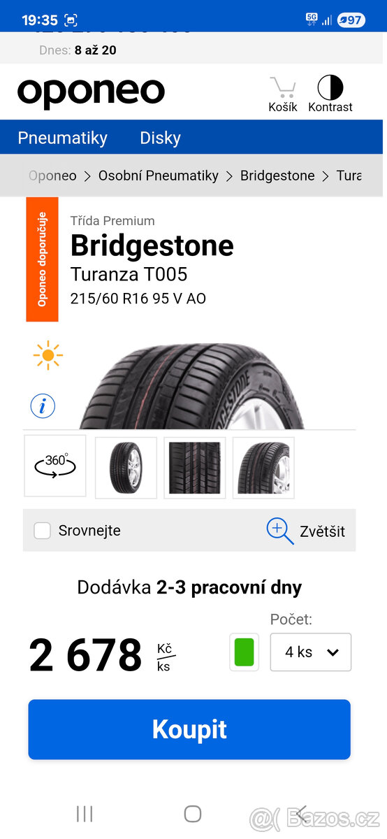 Bridgestone 215/60 r16 - 4