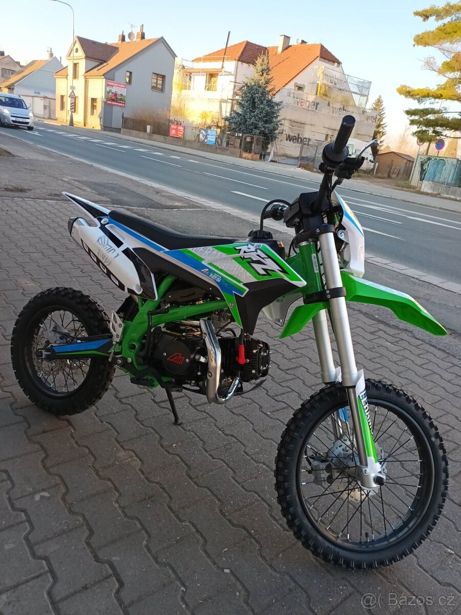 Pitbike Thunder 125cc 17x14 E-start zelená - 4